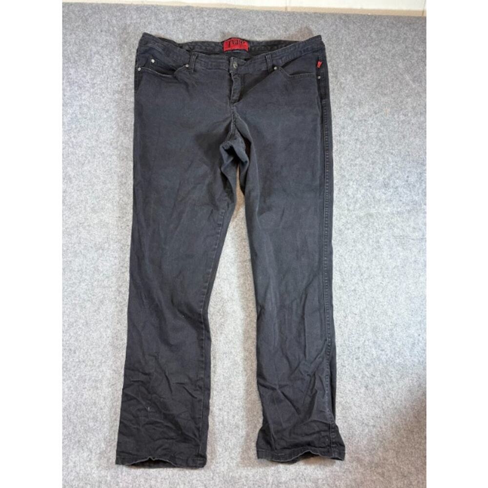 VTG Y2K Tripp NYC Jeans Mens 20 Black Straight Gothic Punk Emo Grunge Streetwear